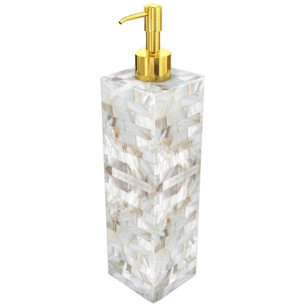 7 Pc. Mother Of Pearl Bathroom Set, White Mother Of Pearl, Bathroom Decor Mother Of Pearl Set, Bathroom Decor, Oyster Bathroom Set