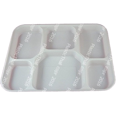 White 6 Compartment Plate
