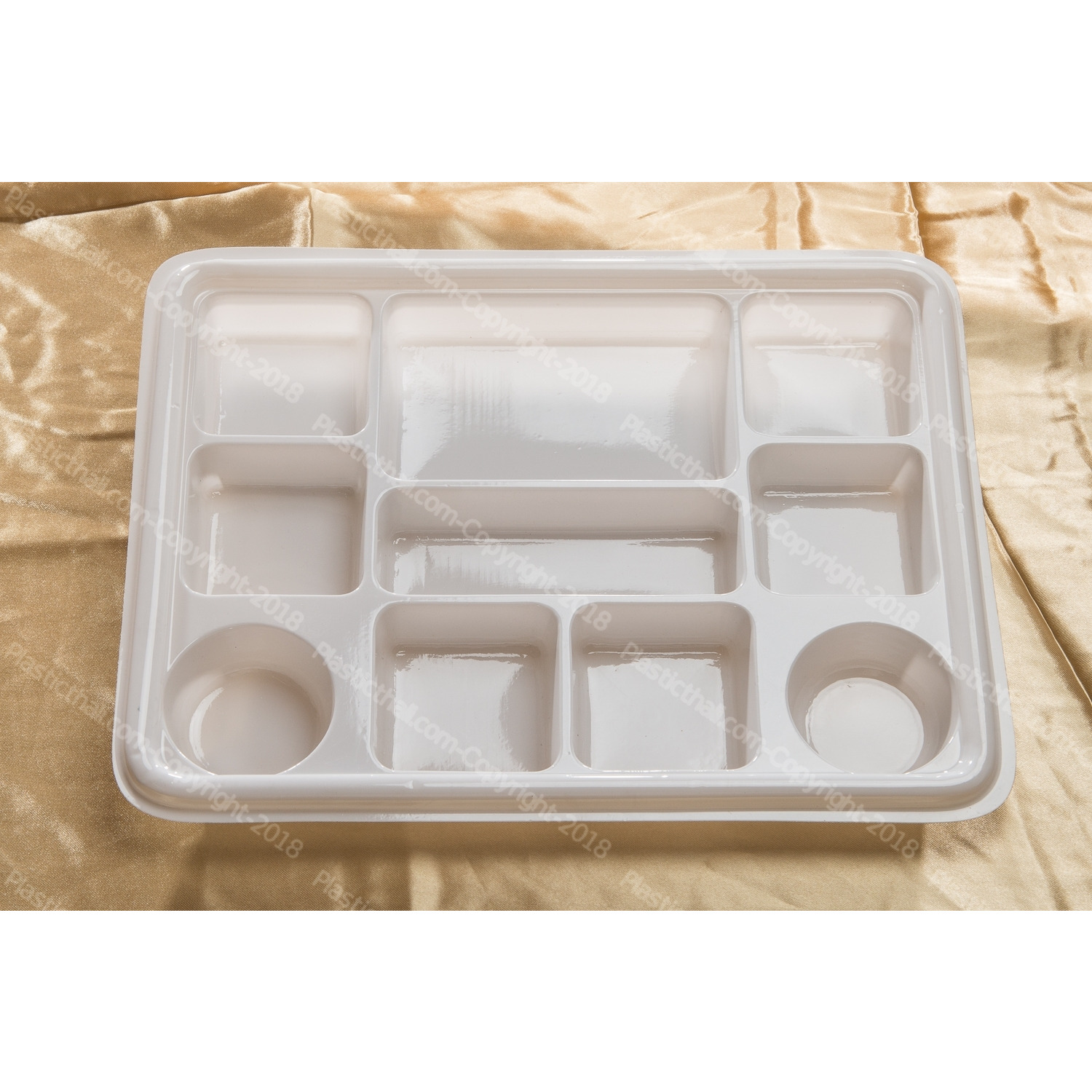 White 10 Compartment Plate