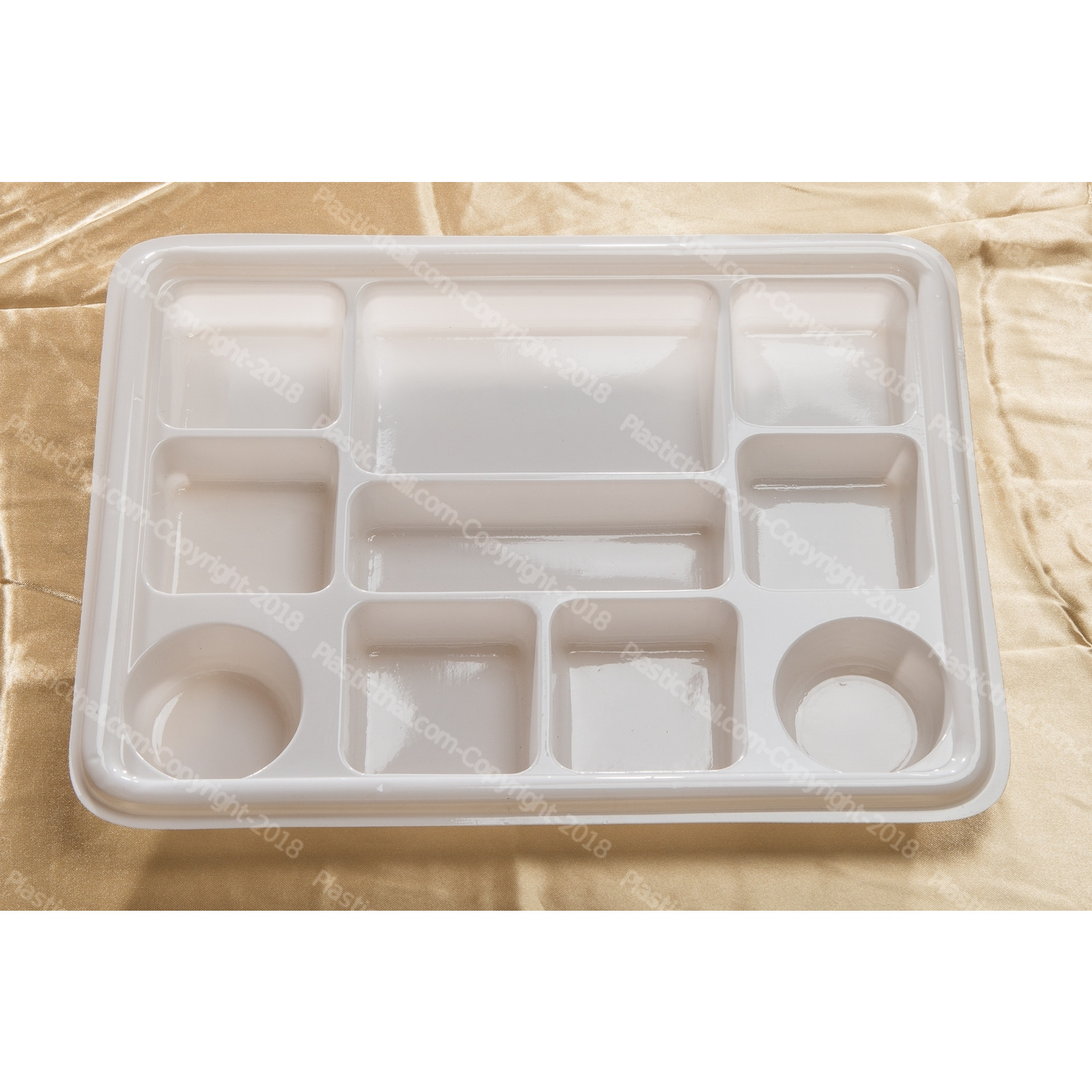 White 10 Compartment Plate