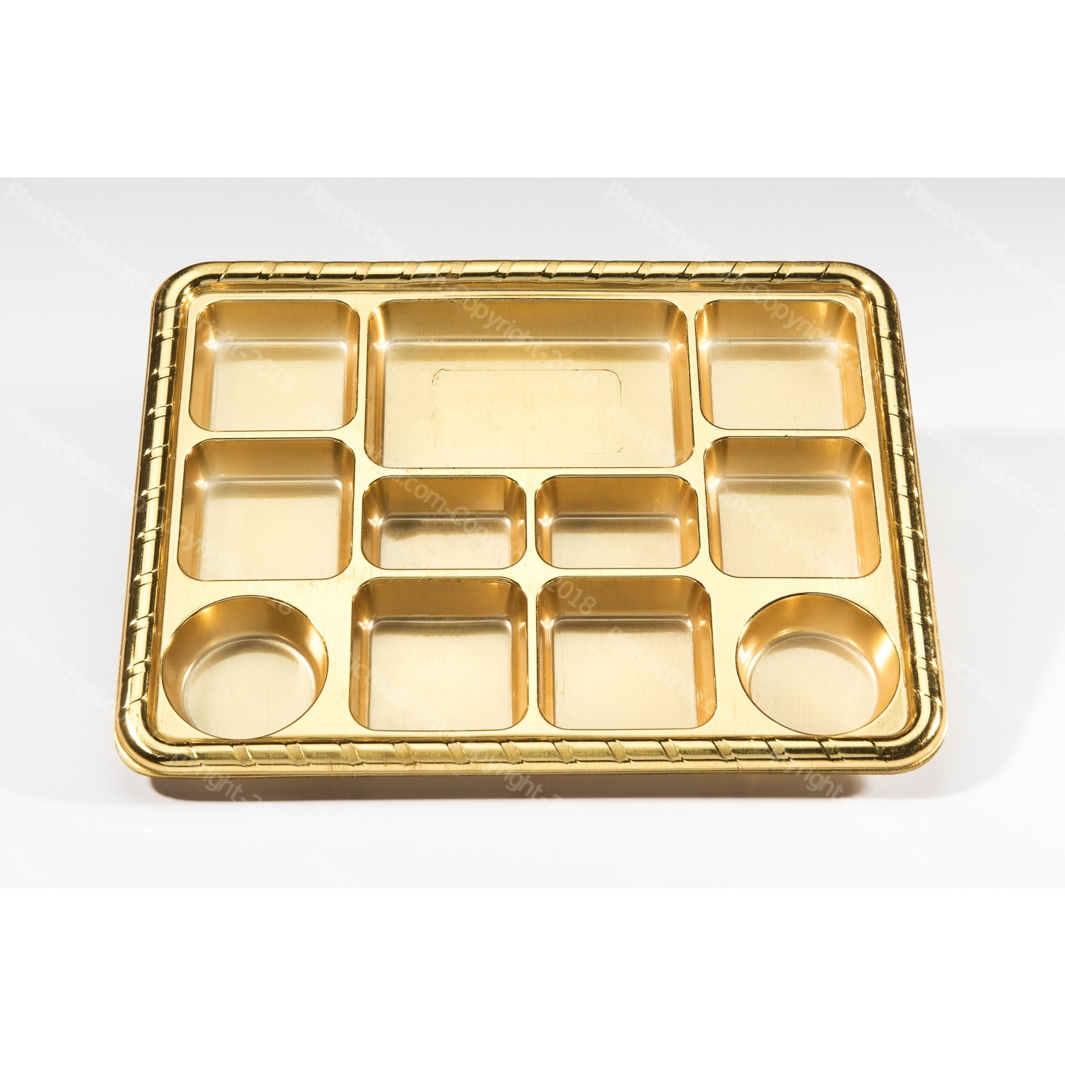 Gold 11 Compartment Plate