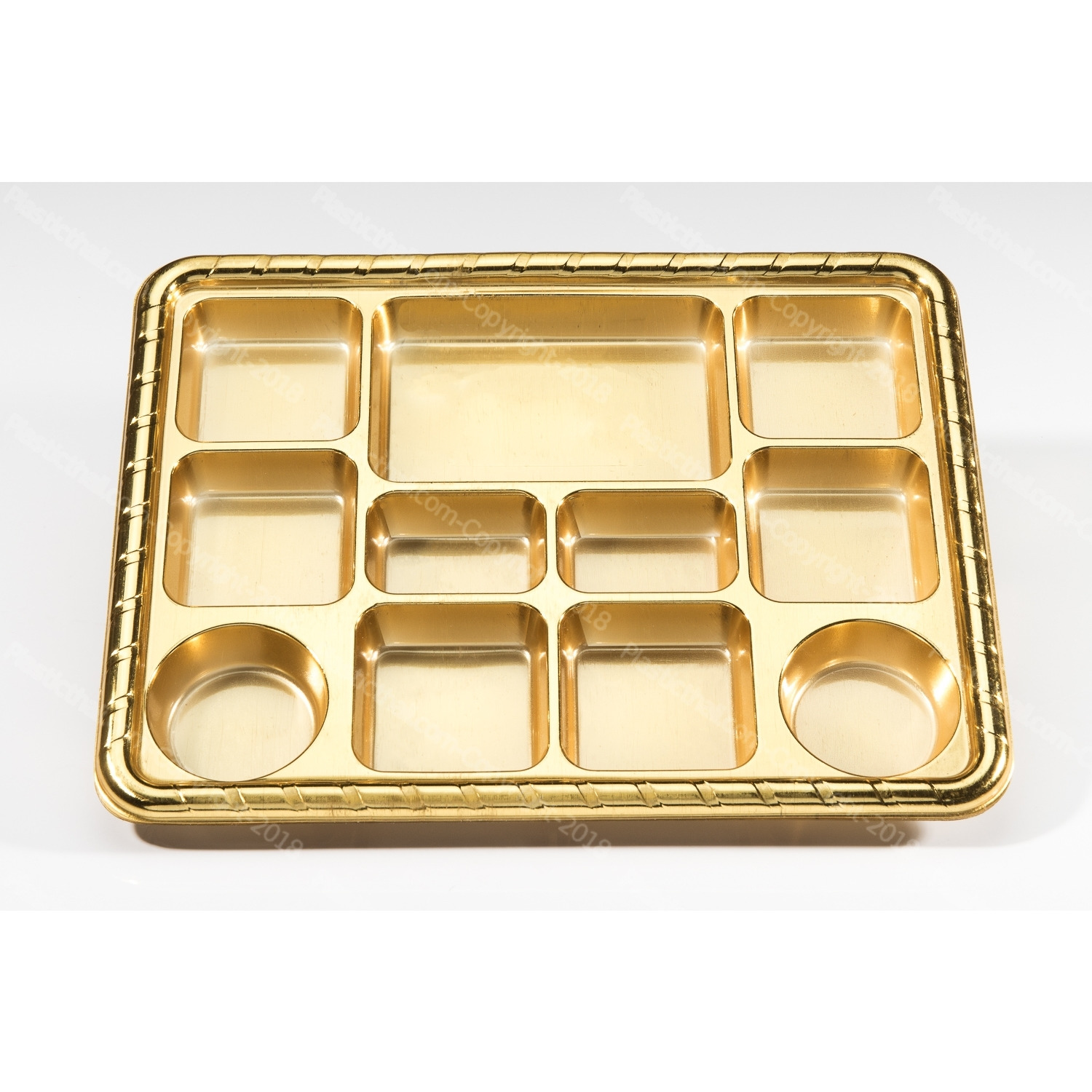 Gold 11 Compartment Plate