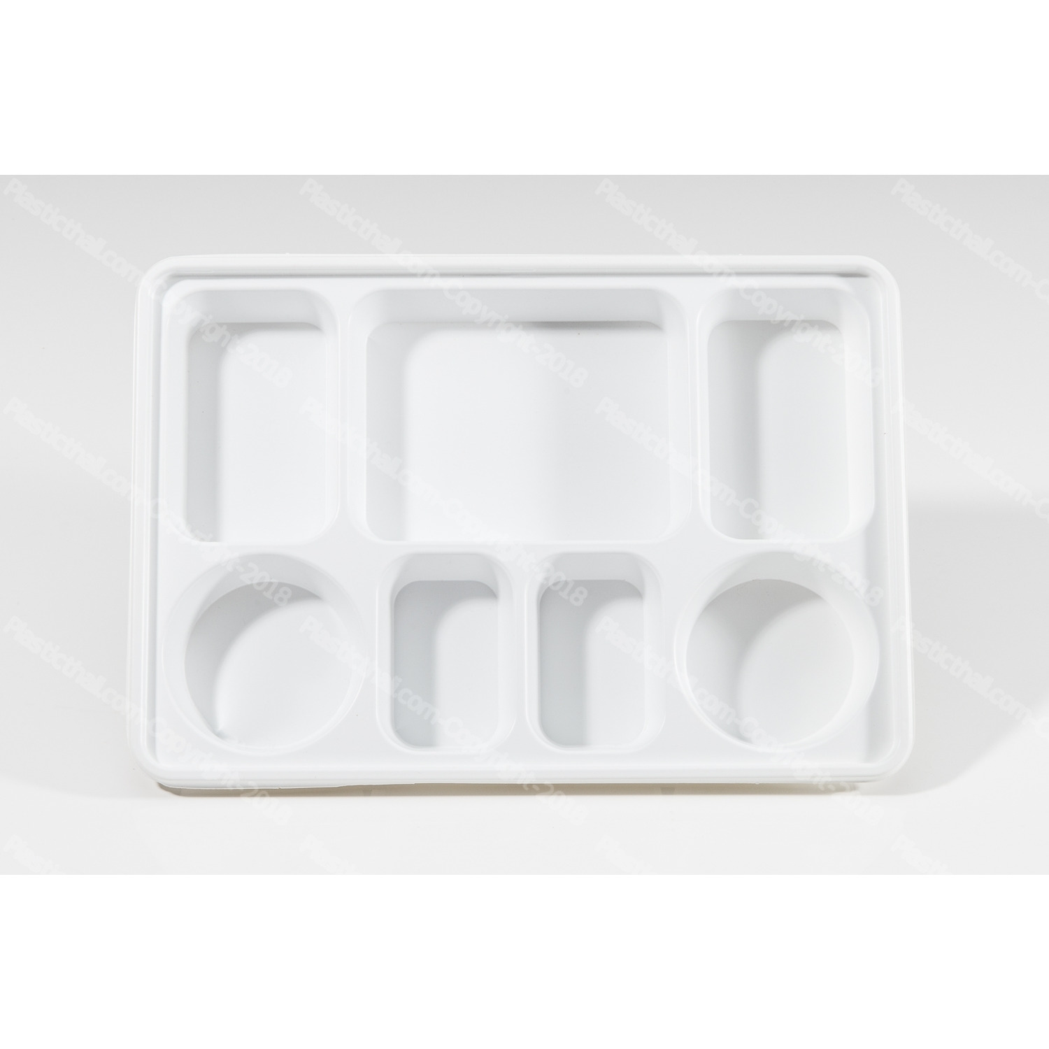White 7 Compartment Plate