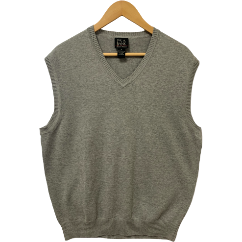 Jos. A. Bank Signature Collection Grey Sweater Vest - Medium