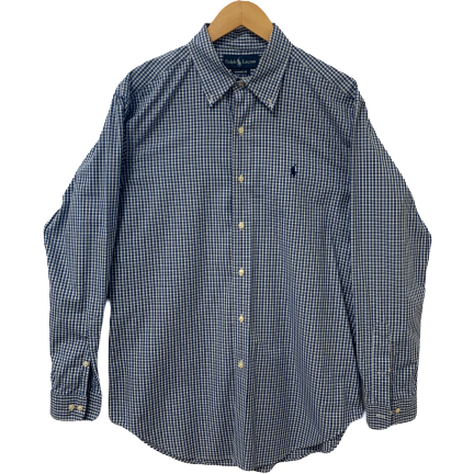 Ralph Lauren Blue Check Mens Shirt Full Sleeves - 15 1/2 X 32/33