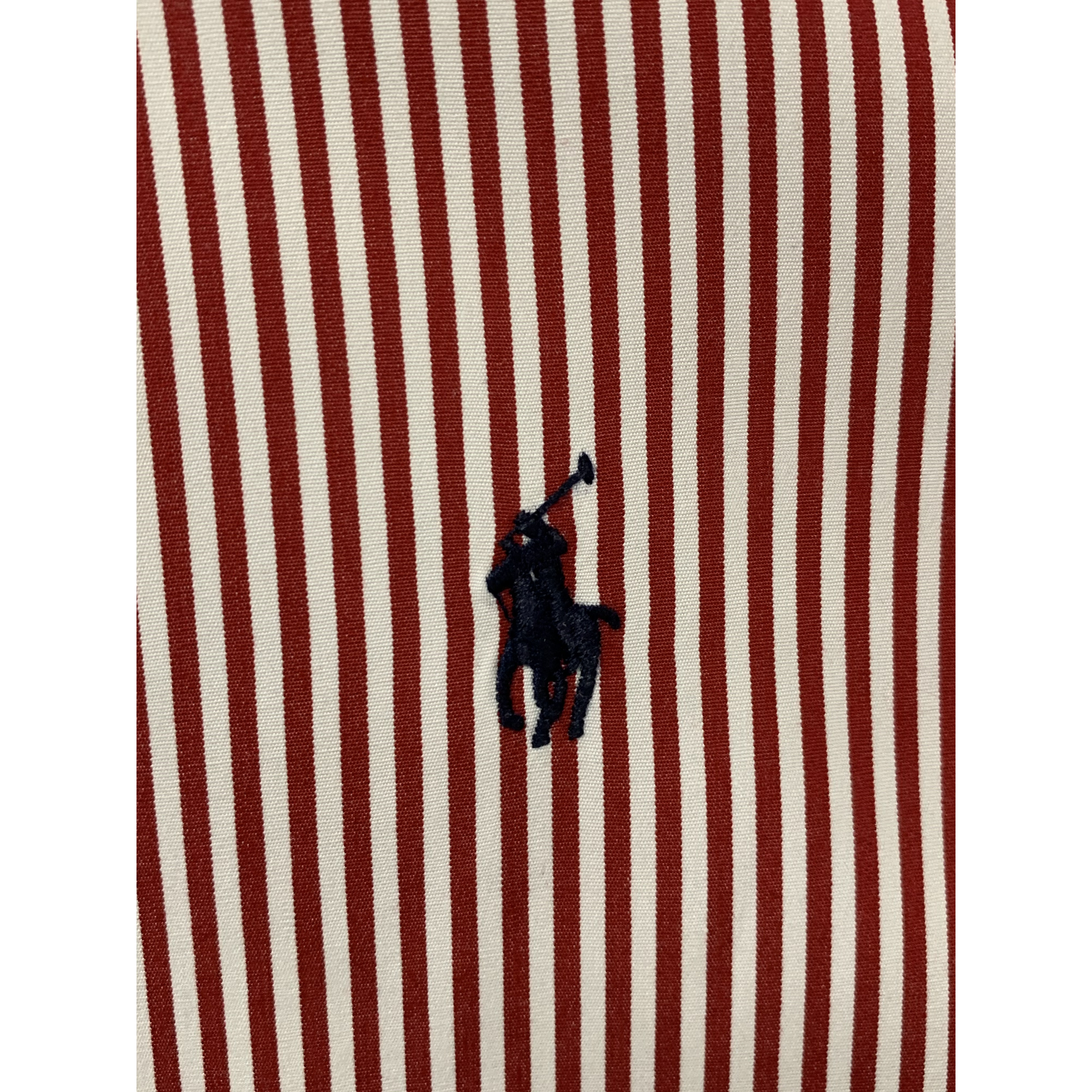 Ralph Lauren Red Stripe Mens Shirt Full Sleeves - 15 1/2 X 32/33