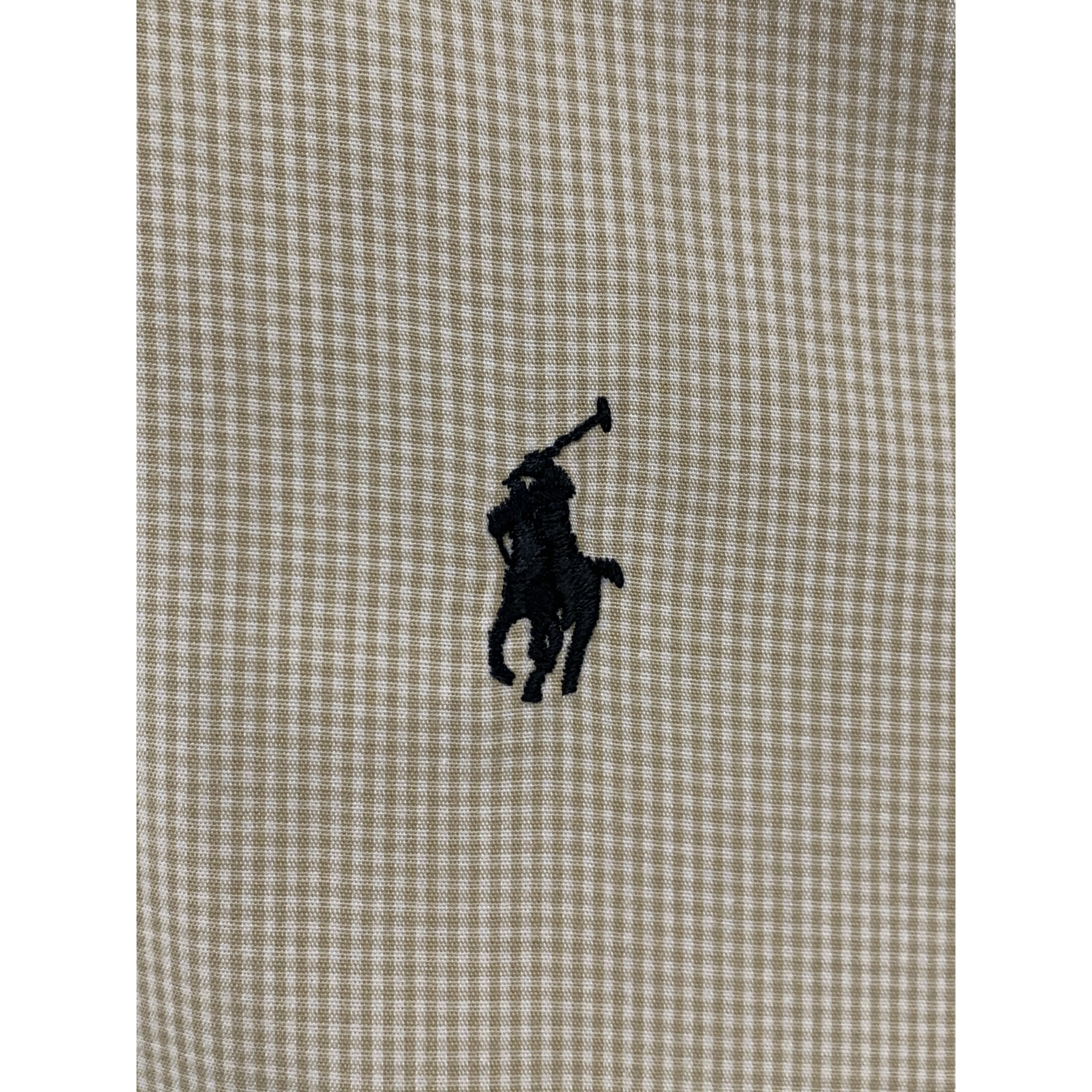 Ralph Lauren Tan Check Mens Shirt Full Sleeves - 15 1/2 X 32/33