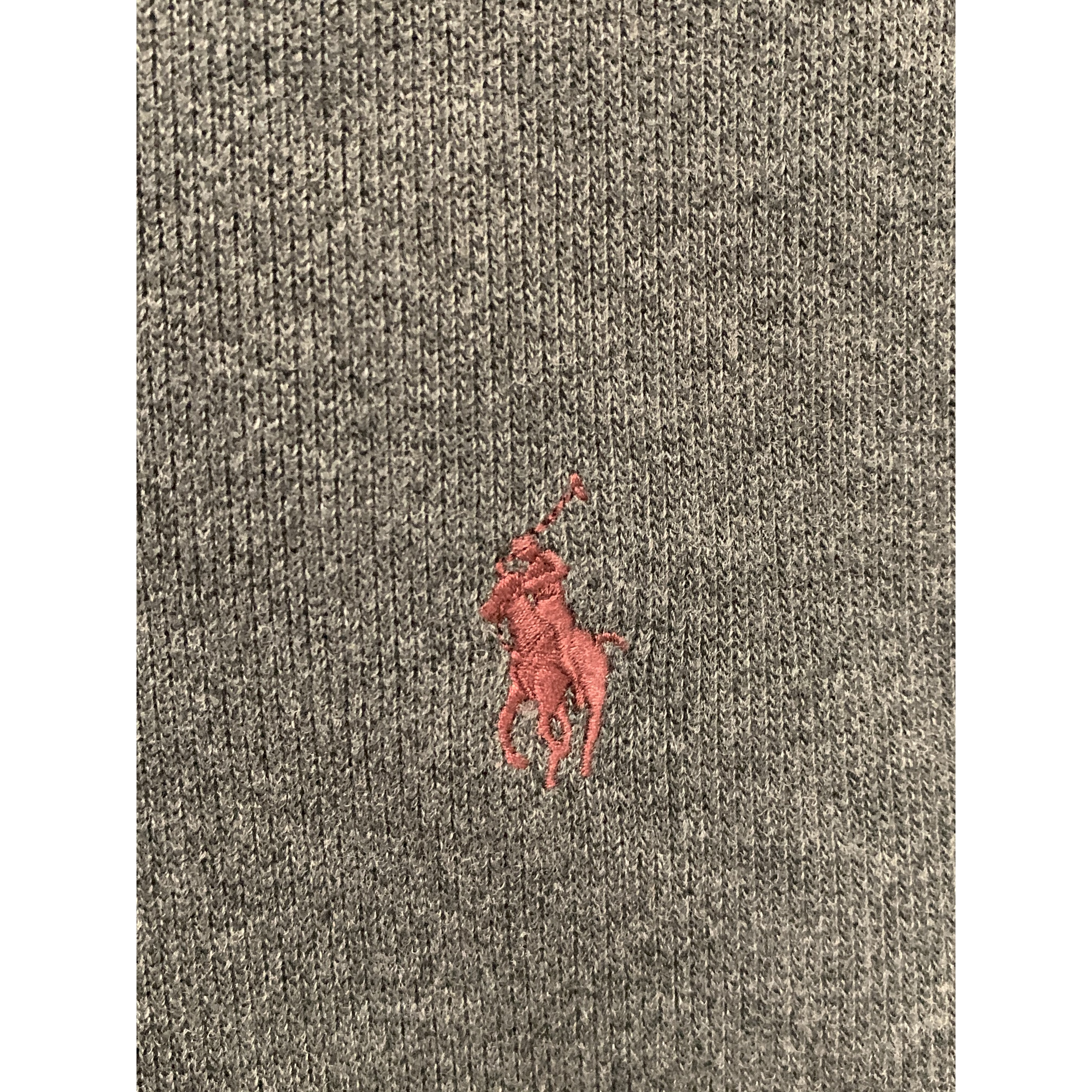 Ralph Lauren Polo Charcoal Quarter-Zip Pullover Full Sleeves - Large