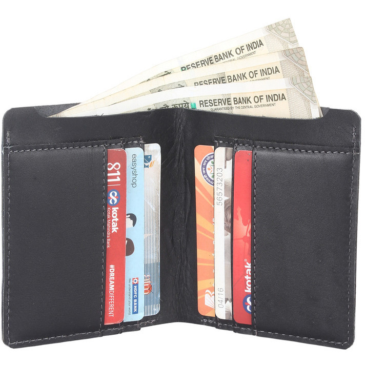 FIONA Mens Leather Bifold Wallet | Wallets For Men RFID Blocking | Genuine Leather | Extra Capacity Mens Black Wallet |