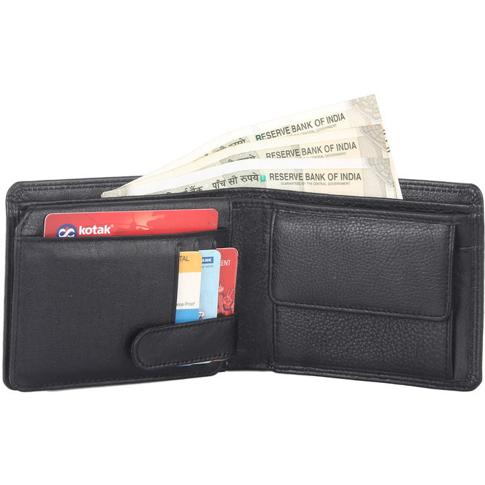 FIONA Mens Leather Bifold Wallet | Wallets For Men RFID Blocking | Genuine Leather | Extra Capacity Mens Black Wallet |