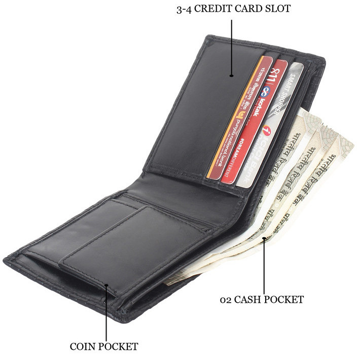 FIONA Mens Leather Bifold Wallet | Wallets For Men RFID Blocking | Genuine Leather | Extra Capacity Mens Black Wallet |