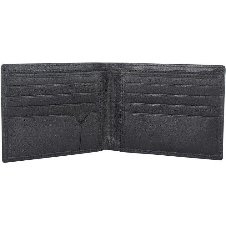 FIONA Mens Leather Bifold Wallet | Wallets For Men RFID Blocking | Genuine Leather | Extra Capacity Mens Black Wallet |