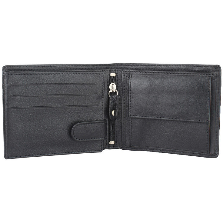 FIONA Mens Leather Bifold Wallet | Wallets For Men RFID Blocking | Genuine Leather | Extra Capacity Mens Black Wallet |