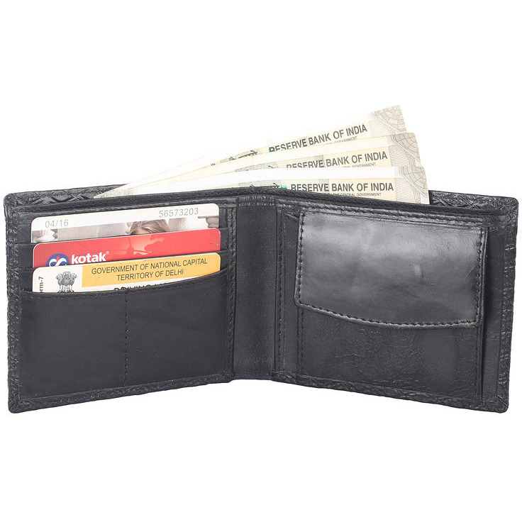 FIONA Mens Leather Bifold Wallet | Wallets For Men RFID Blocking | Genuine Leather | Extra Capacity Mens Black Wallet |