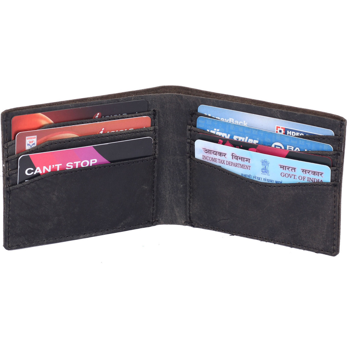 FIONA Mens Leather Bifold Wallet | Wallets For Men RFID Blocking | Genuine Leather | Extra Capacity Mens Black Wallet |