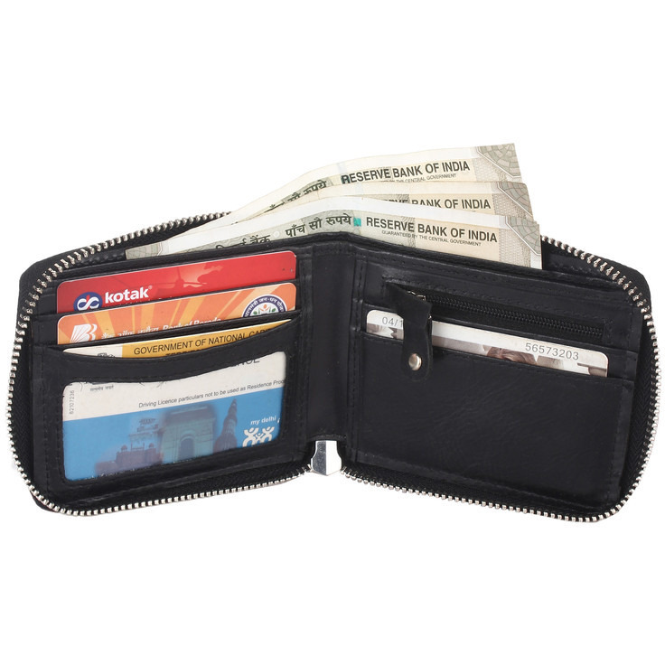 FIONA Mens Leather Bifold Wallet | Wallets For Men RFID Blocking | Genuine Leather | Extra Capacity Mens Black Wallet |