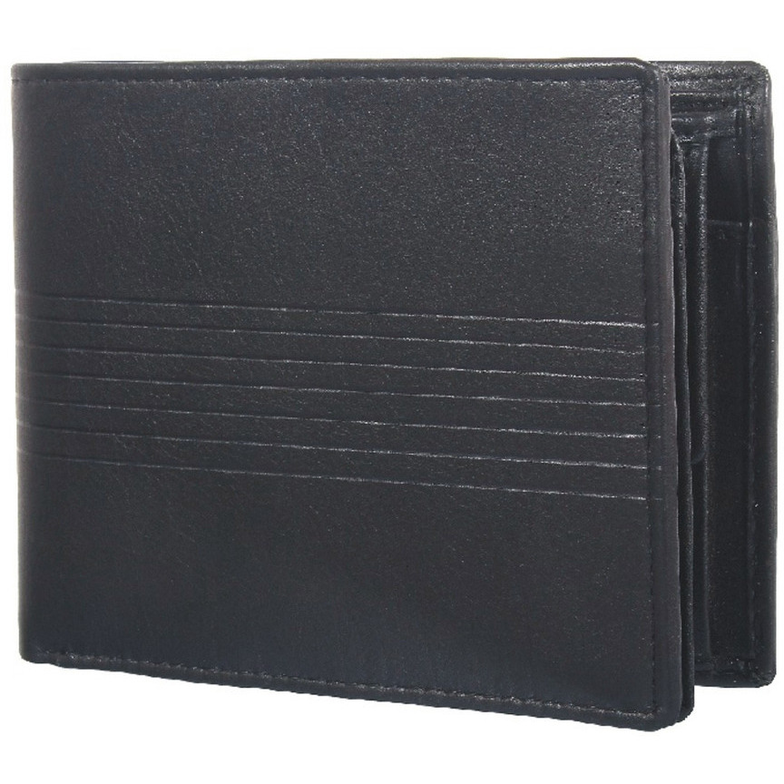 FIONA Mens Leather Bifold Wallet | Wallets For Men RFID Blocking | Genuine Leather | Extra Capacity Mens Black Wallet |