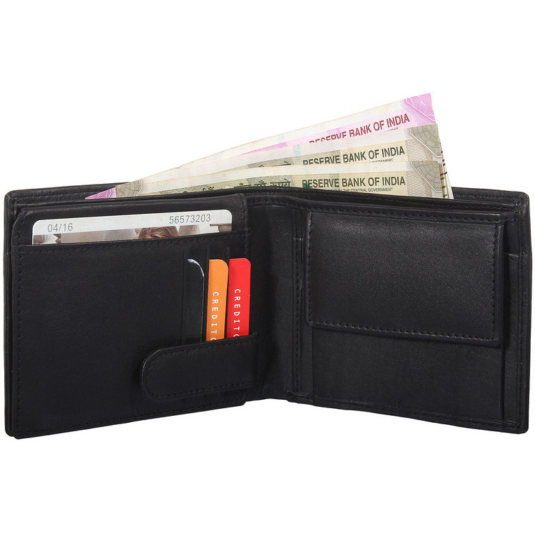 FIONA Mens Leather Bifold Wallet | Wallets For Men RFID Blocking | Genuine Leather | Extra Capacity Mens Black Wallet |