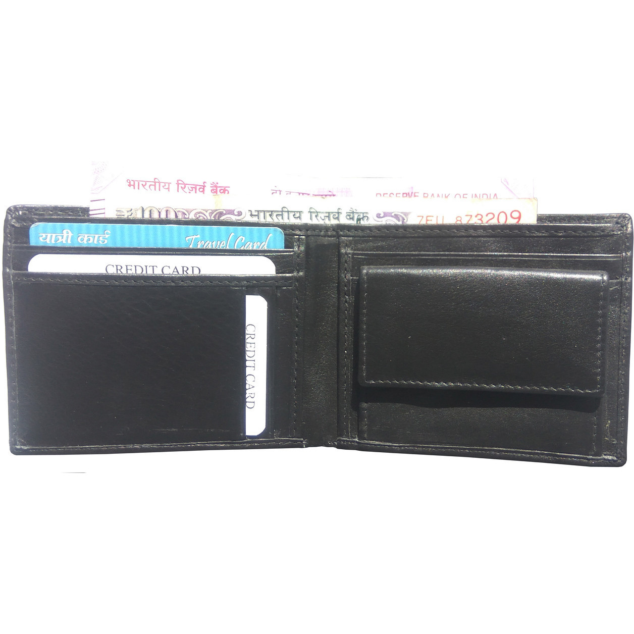 FIONA Mens Leather Bifold Wallet | Wallets For Men RFID Blocking | Genuine Leather | Extra Capacity Mens Black Wallet |