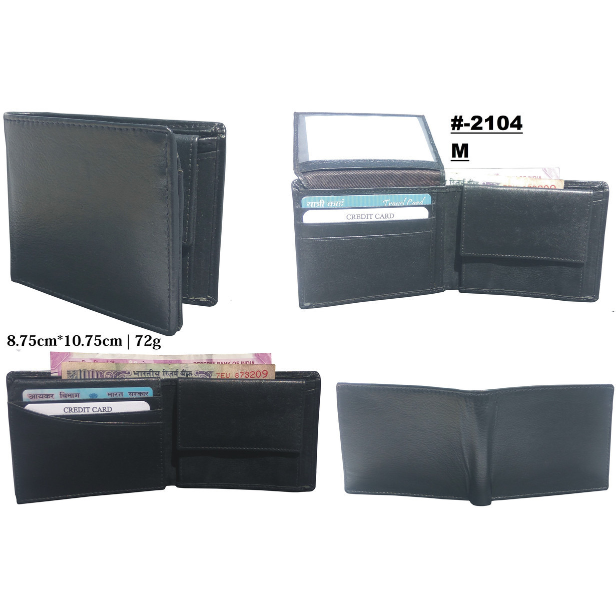FIONA Mens Leather Bifold Wallet | Wallets For Men RFID Blocking | Genuine Leather | Extra Capacity Mens Black Wallet |