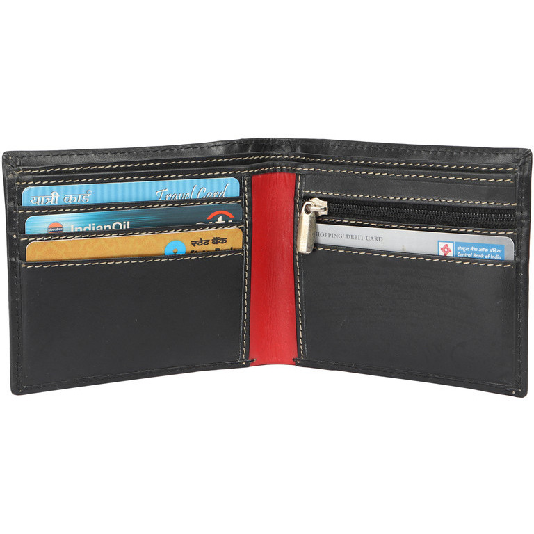 FIONA Mens Leather Bifold Wallet | Wallets For Men RFID Blocking | Genuine Leather | Extra Capacity Mens Black Wallet |