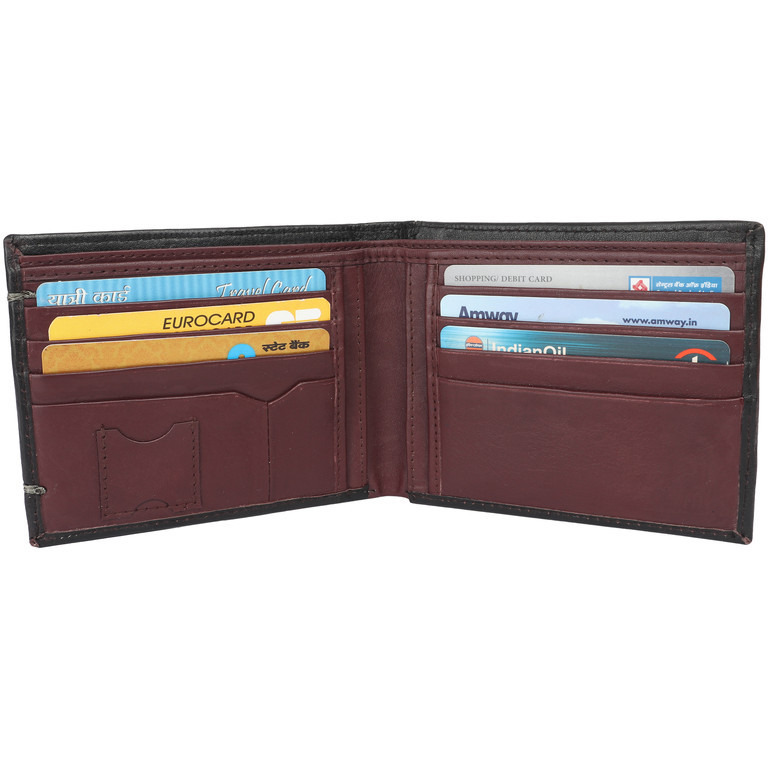 FIONA Mens Leather Bifold Wallet | Wallets For Men RFID Blocking | Genuine Leather | Extra Capacity Mens Black Wallet |