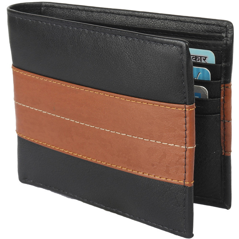 FIONA Mens Leather Bifold Wallet | Wallets For Men RFID Blocking | Genuine Leather | Extra Capacity Mens Black Wallet |