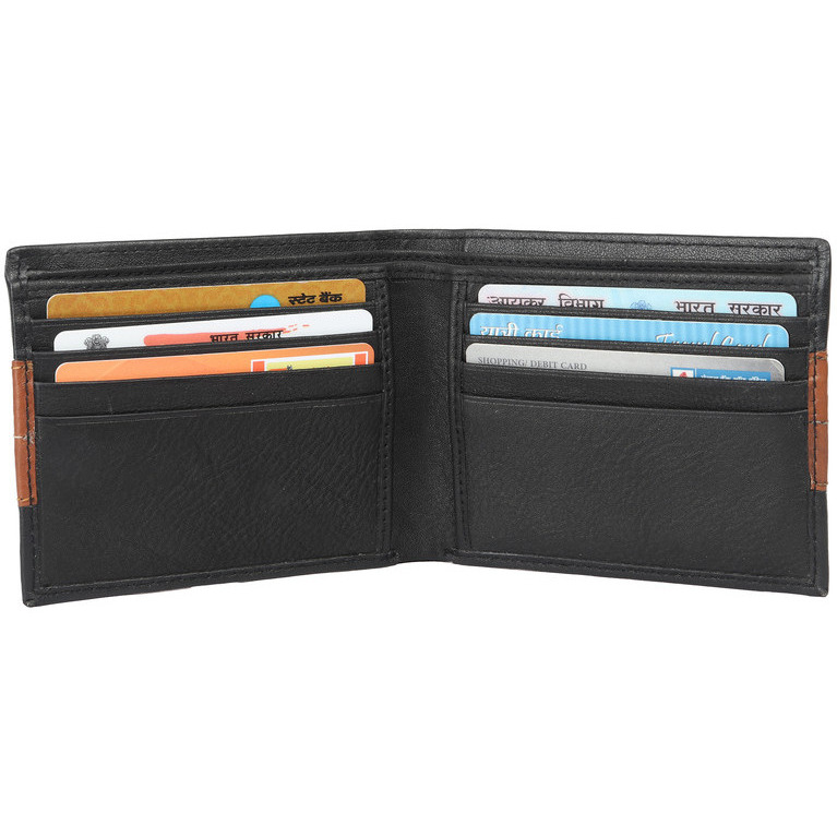 FIONA Mens Leather Bifold Wallet | Wallets For Men RFID Blocking | Genuine Leather | Extra Capacity Mens Black Wallet |