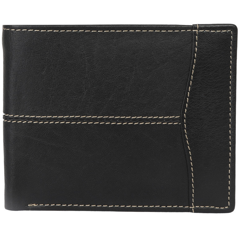 FIONA Mens Leather Bifold Wallet | Wallets For Men RFID Blocking | Genuine Leather | Extra Capacity Mens Black Wallet |