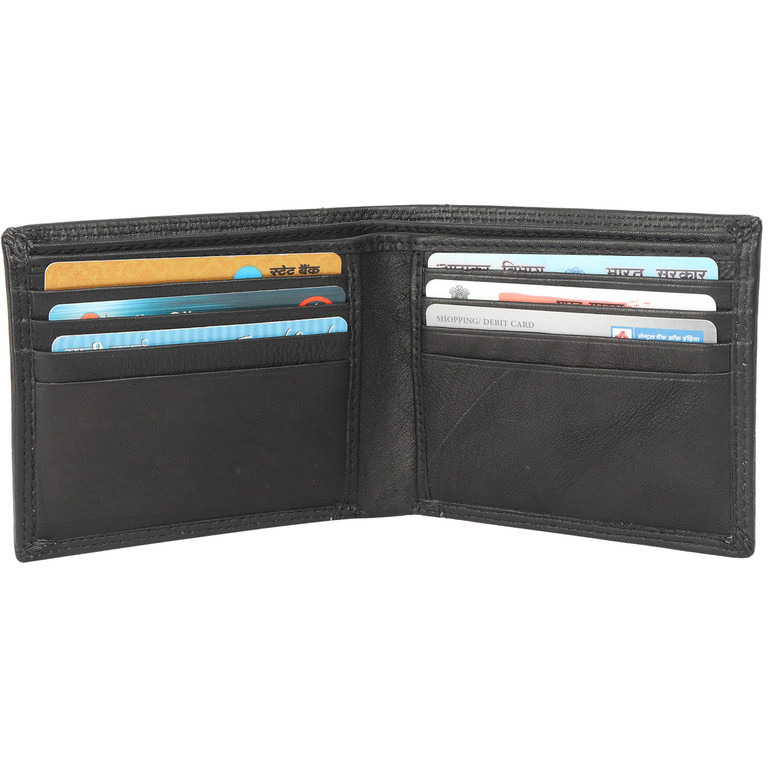 FIONA Mens Leather Bifold Wallet | Wallets For Men RFID Blocking | Genuine Leather | Extra Capacity Mens Black Wallet |