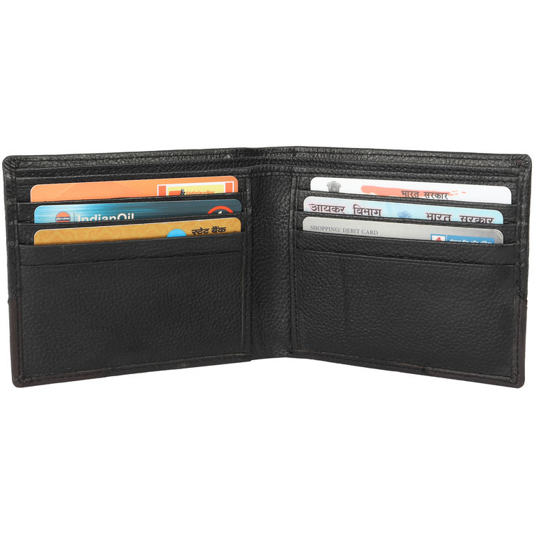 FIONA Mens Leather Bifold Wallet | Wallets For Men RFID Blocking | Genuine Leather | Extra Capacity Mens Black Wallet |