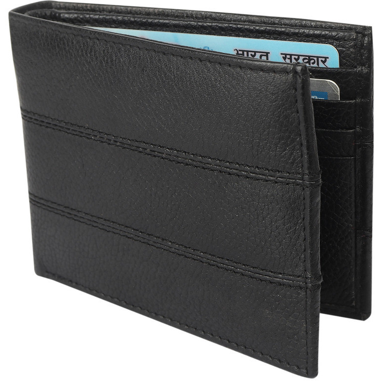 FIONA Mens Leather Bifold Wallet | Wallets For Men RFID Blocking | Genuine Leather | Extra Capacity Mens Black Wallet |