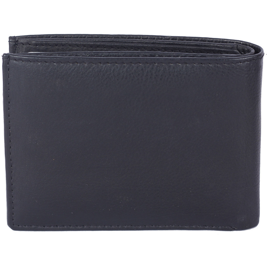 FIONA Mens Leather Bifold Wallet | Wallets For Men RFID Blocking | Genuine Leather | Extra Capacity Mens Black Wallet |