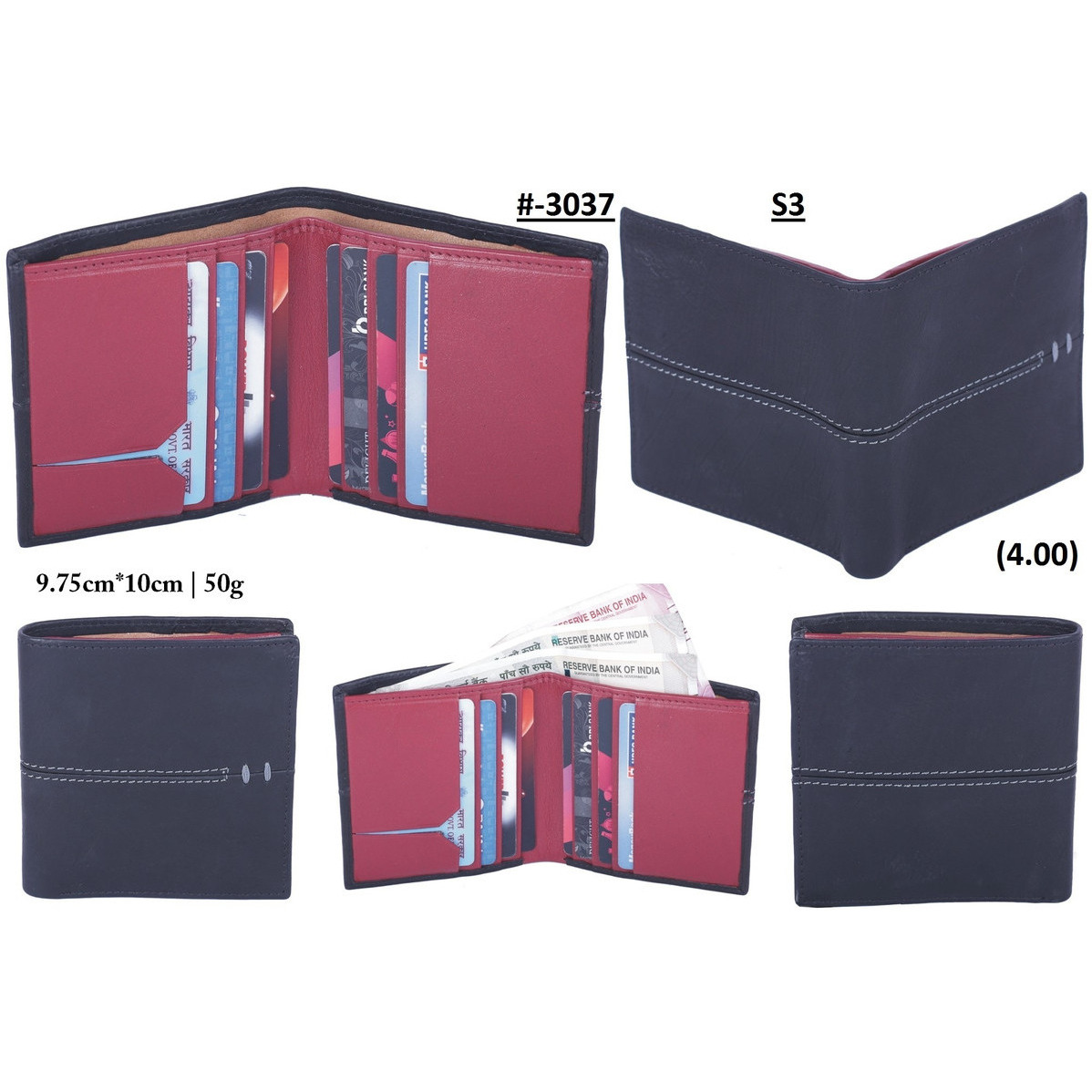 FIONA Mens Leather Bifold Wallet | Wallets For Men RFID Blocking | Genuine Leather | Extra Capacity Mens Black Wallet |
