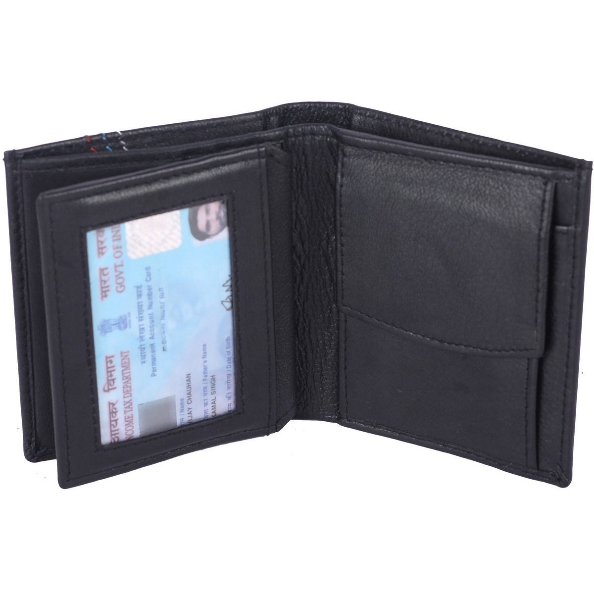 FIONA Mens Leather Bifold Wallet | Wallets For Men RFID Blocking | Genuine Leather | Extra Capacity Mens Black Wallet |