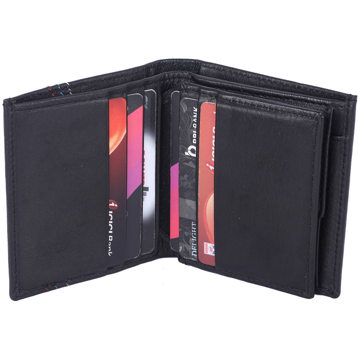 FIONA Mens Leather Bifold Wallet | Wallets For Men RFID Blocking | Genuine Leather | Extra Capacity Mens Black Wallet |