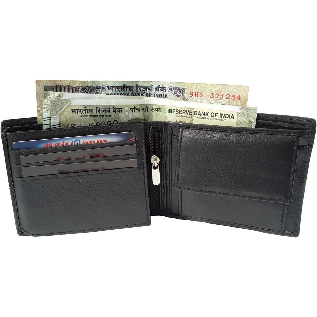 FIONA Mens Leather Bifold Wallet | Wallets For Men RFID Blocking | Genuine Leather | Extra Capacity Mens Black Wallet |