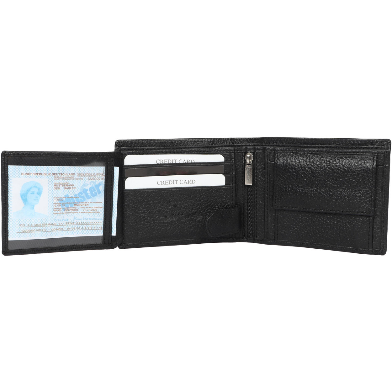 FIONA Mens Leather Bifold Wallet | Wallets For Men RFID Blocking | Genuine Leather | Extra Capacity Mens Black Wallet |