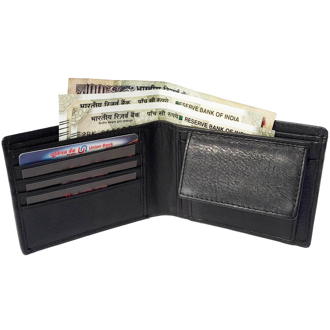 FIONA Mens Leather Bifold Wallet | Wallets For Men RFID Blocking | Genuine Leather | Extra Capacity Mens Black Wallet |