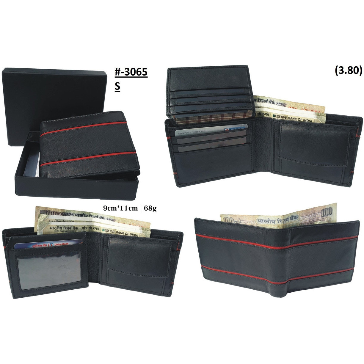 FIONA Mens Leather Bifold Wallet | Wallets For Men RFID Blocking | Genuine Leather | Extra Capacity Mens Black Wallet |