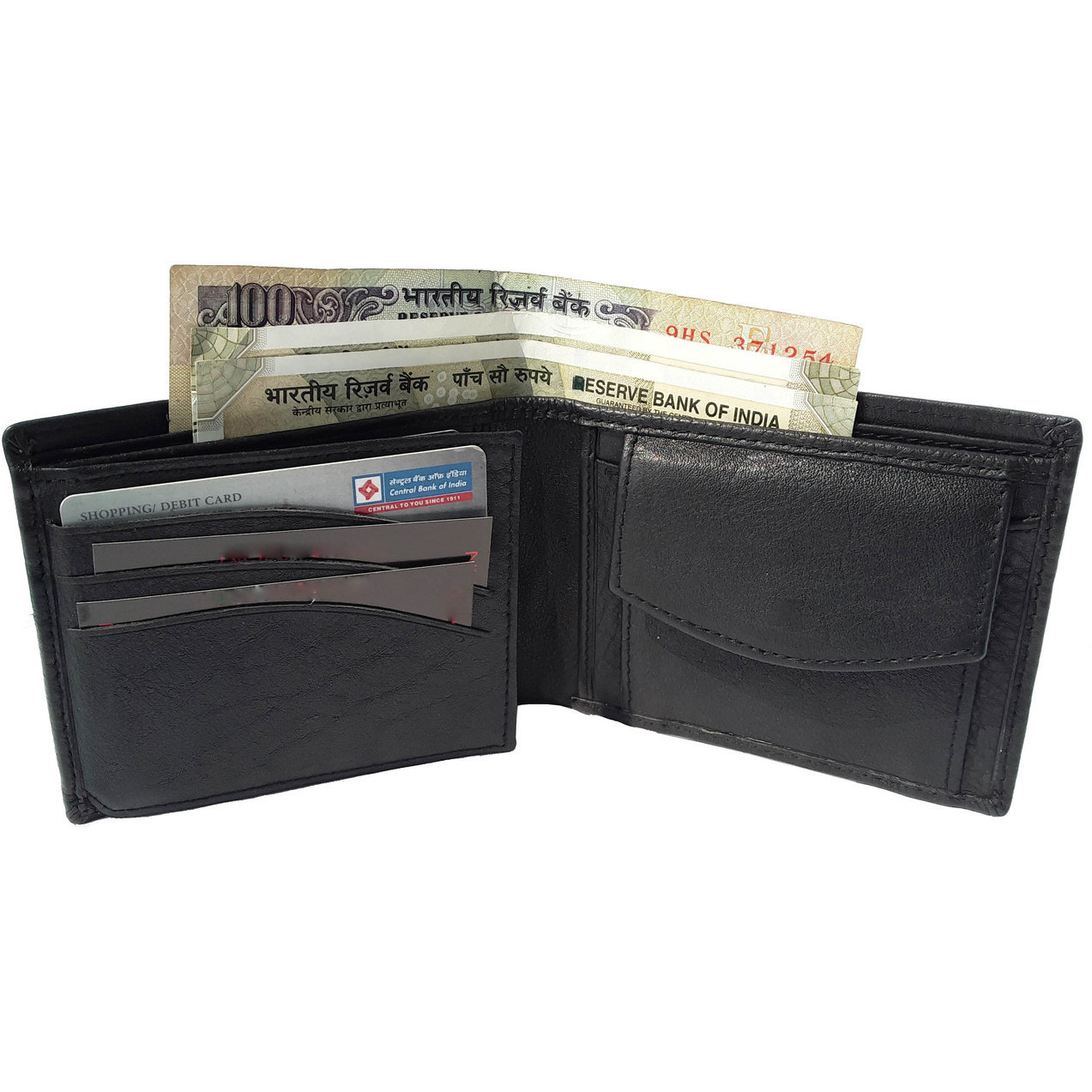 FIONA Mens Leather Bifold Wallet | Wallets For Men RFID Blocking | Genuine Leather | Extra Capacity Mens Black Wallet |