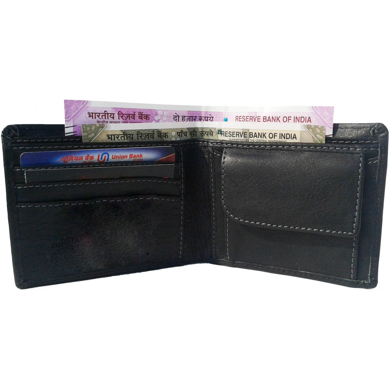 FIONA Mens Leather Bifold Wallet | Wallets For Men RFID Blocking | Genuine Leather | Extra Capacity Mens Black Wallet |