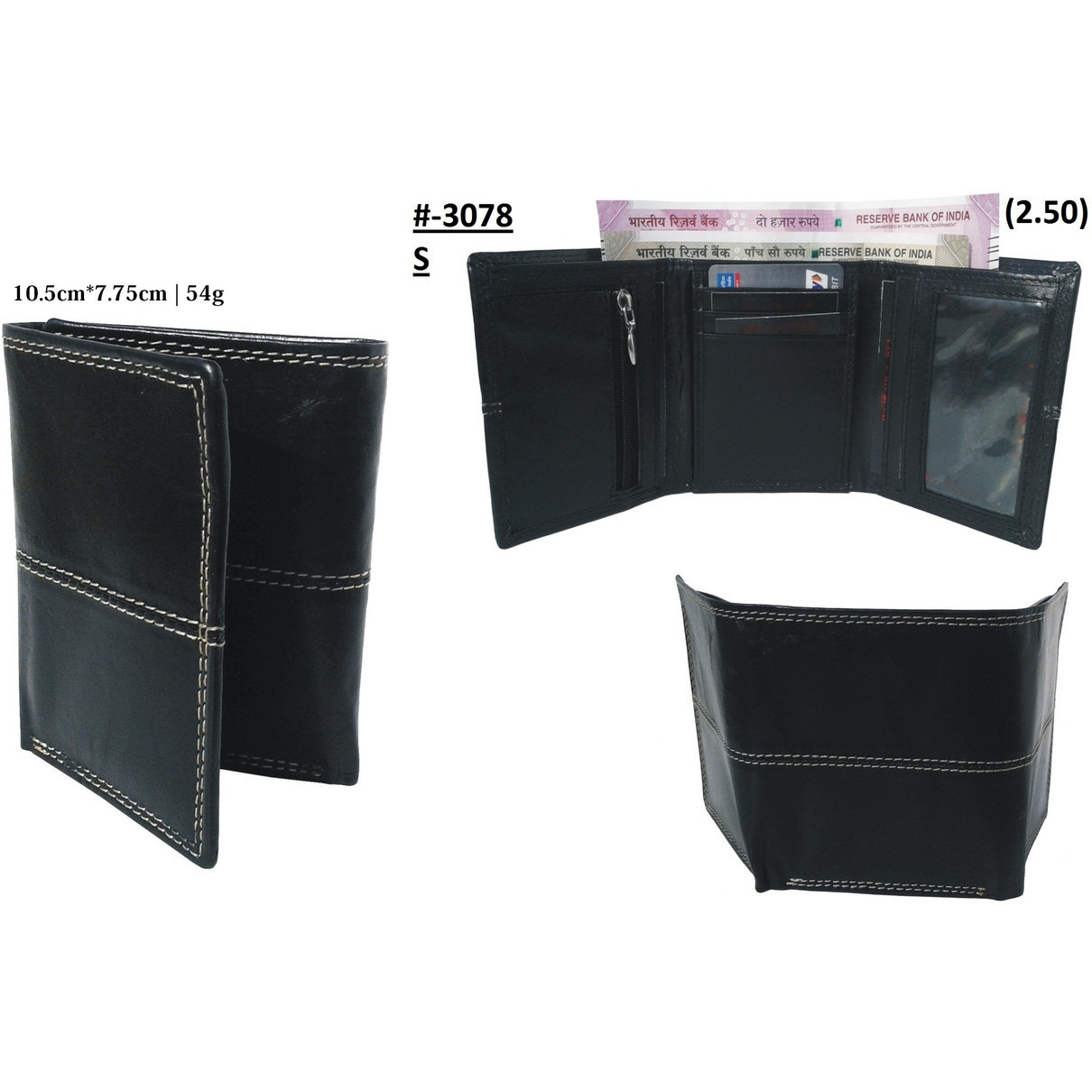 FIONA Mens Leather Bifold Wallet | Wallets For Men RFID Blocking | Genuine Leather | Extra Capacity Mens Black Wallet |