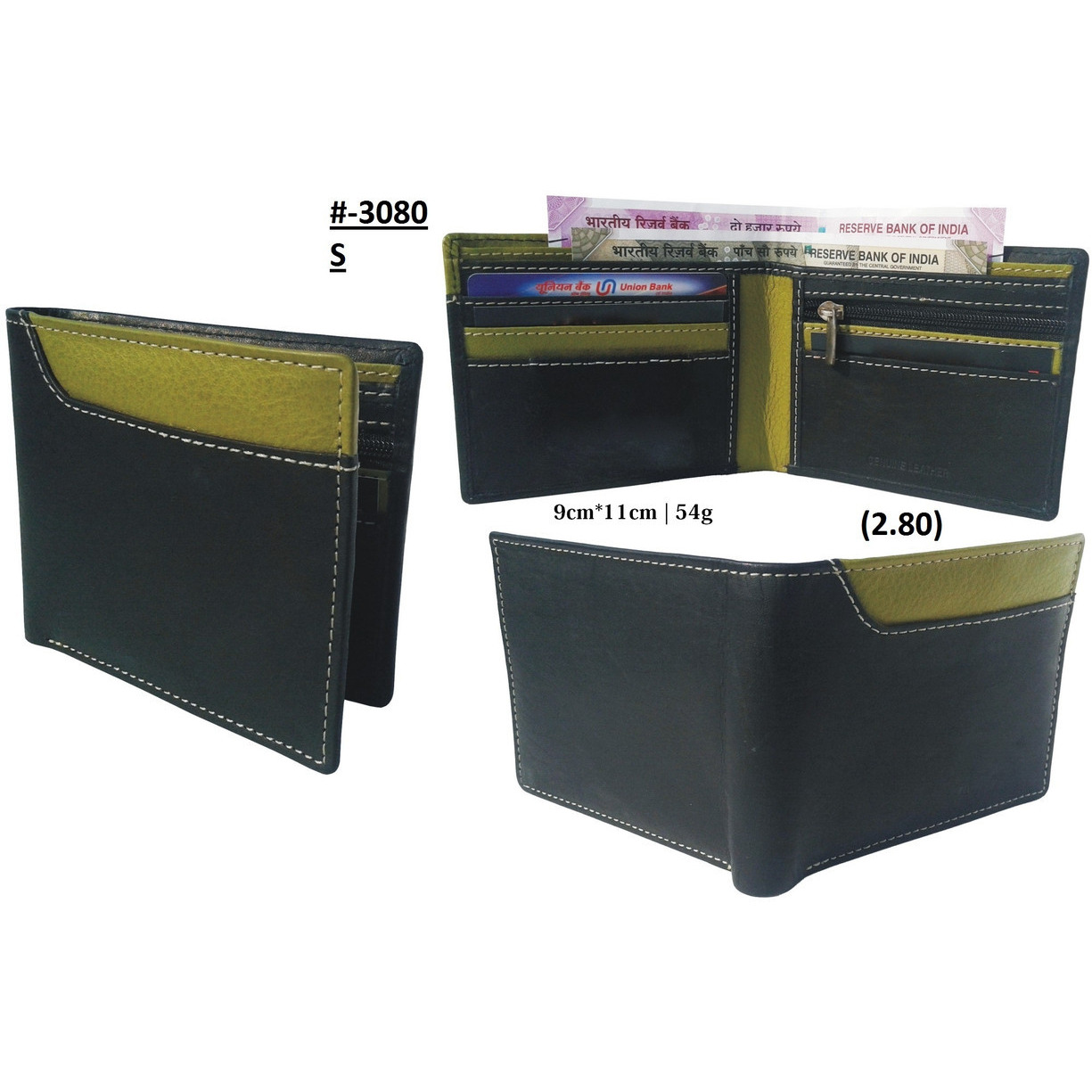 FIONA Mens Leather Bifold Wallet | Wallets For Men RFID Blocking | Genuine Leather | Extra Capacity Mens Black Wallet |
