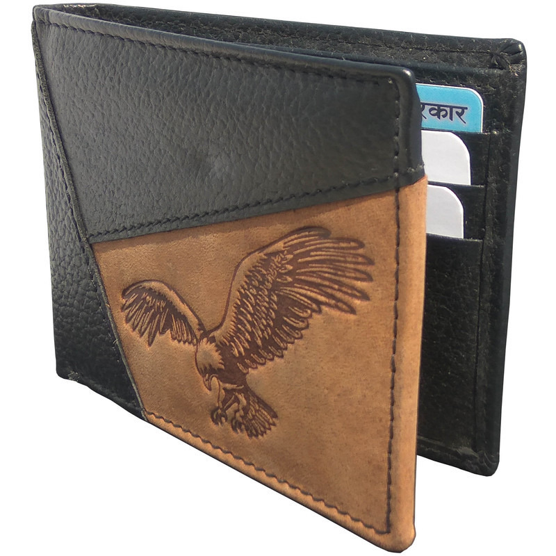 FIONA Mens Leather Bifold Wallet | Wallets For Men RFID Blocking | Genuine Leather | Extra Capacity Mens Black Wallet |