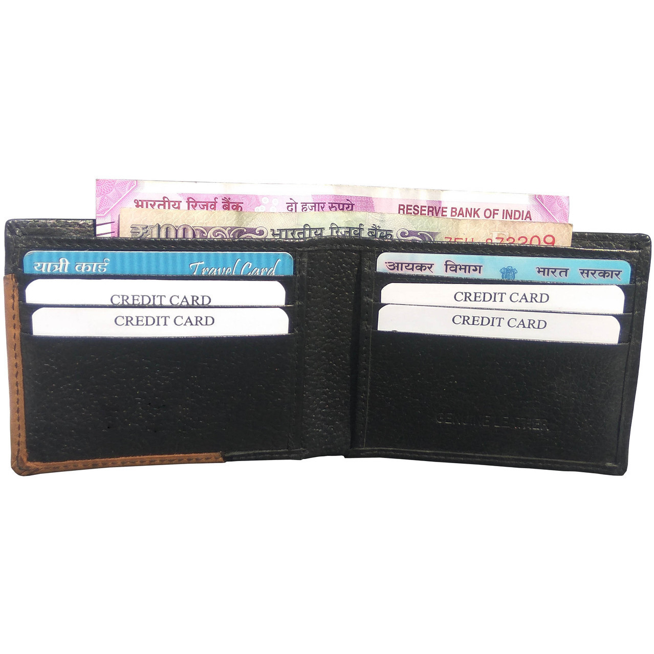 FIONA Mens Leather Bifold Wallet | Wallets For Men RFID Blocking | Genuine Leather | Extra Capacity Mens Black Wallet |