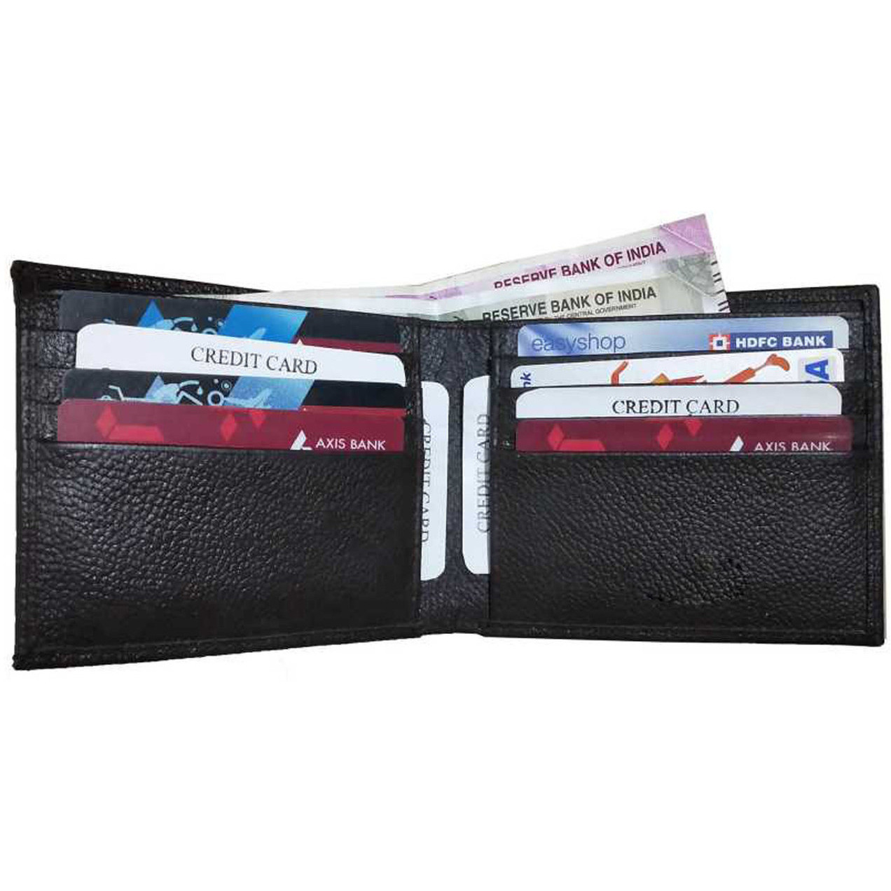 FIONA Mens Leather Bifold Wallet | Wallets For Men RFID Blocking | Genuine Leather | Extra Capacity Mens Black Wallet |