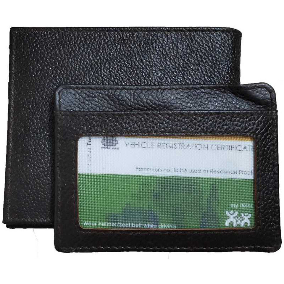 FIONA Mens Leather Bifold Wallet | Wallets For Men RFID Blocking | Genuine Leather | Extra Capacity Mens Black Wallet |