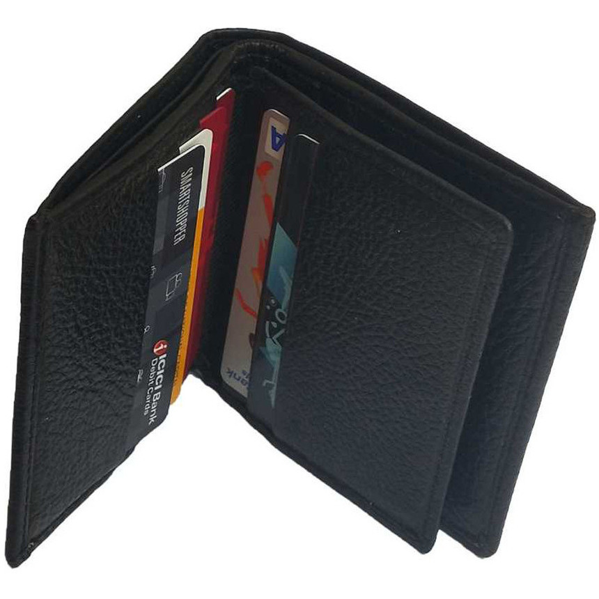 FIONA Mens Leather Bifold Wallet | Wallets For Men RFID Blocking | Genuine Leather | Extra Capacity Mens Black Wallet |