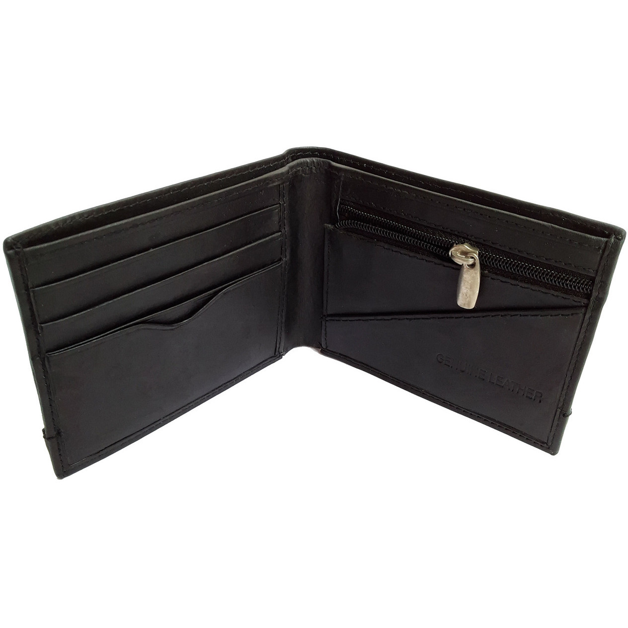 FIONA Mens Leather Bifold Wallet | Wallets For Men RFID Blocking | Genuine Leather | Extra Capacity Mens Black Wallet |